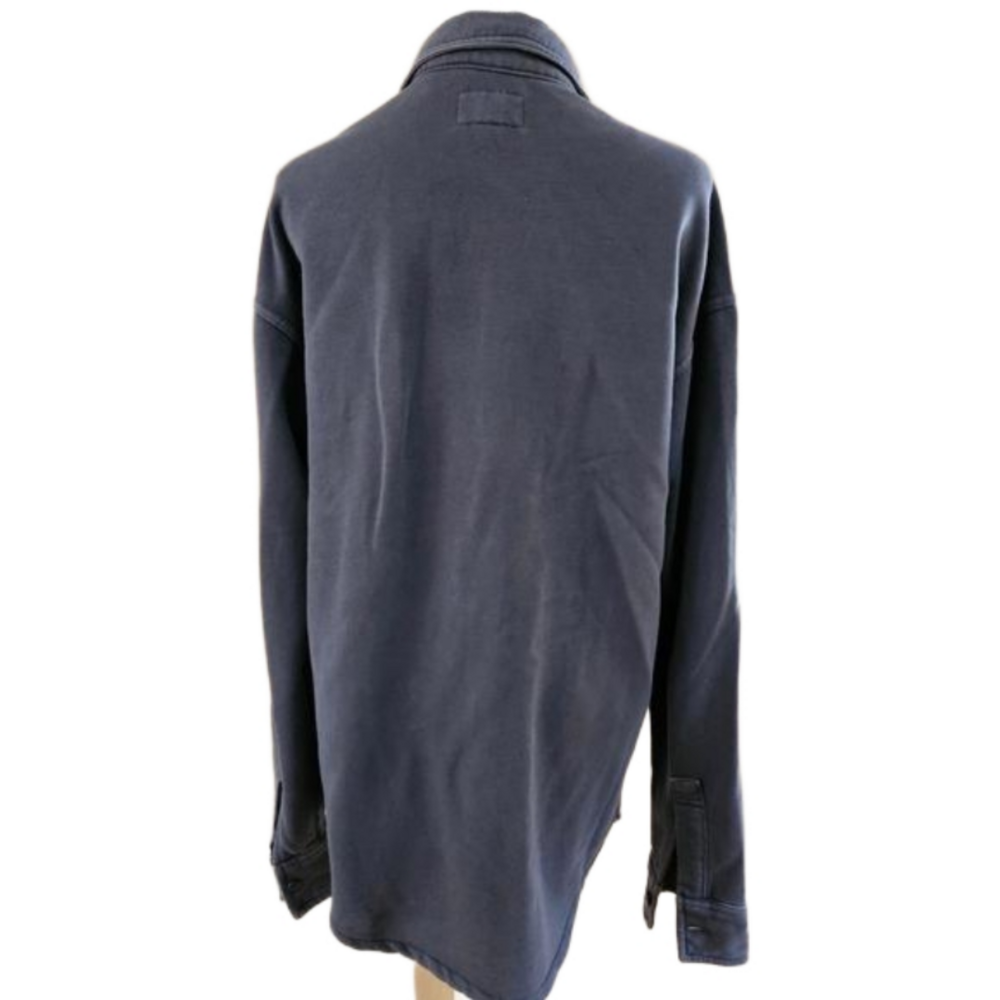 NWT Men's American Eagle Outfitters Blue Ultra Soft Button Down Shirt Jacket S - Picture 3 of 5